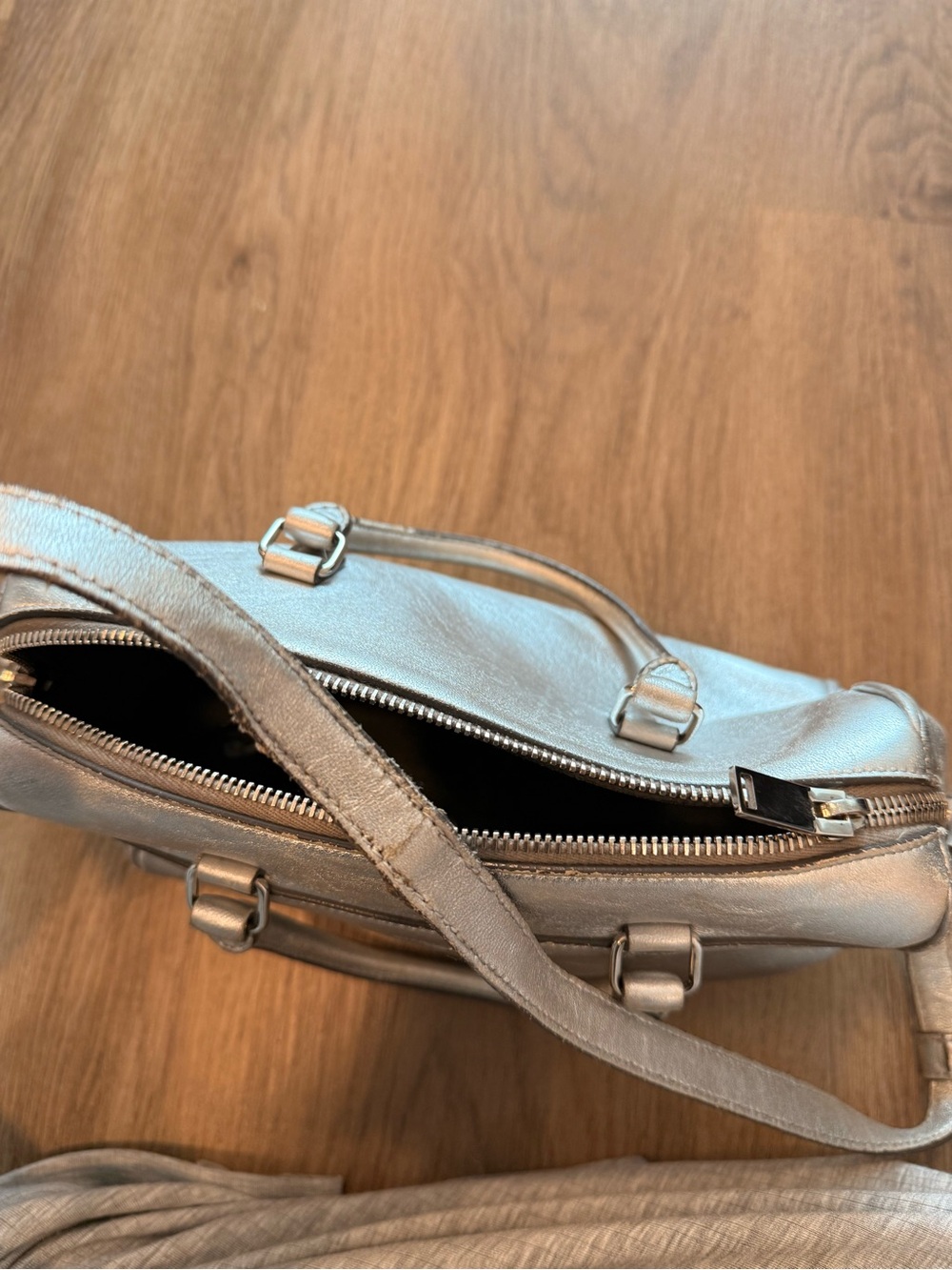saint laurent mini duffel bag silver - Picture 2 of 7